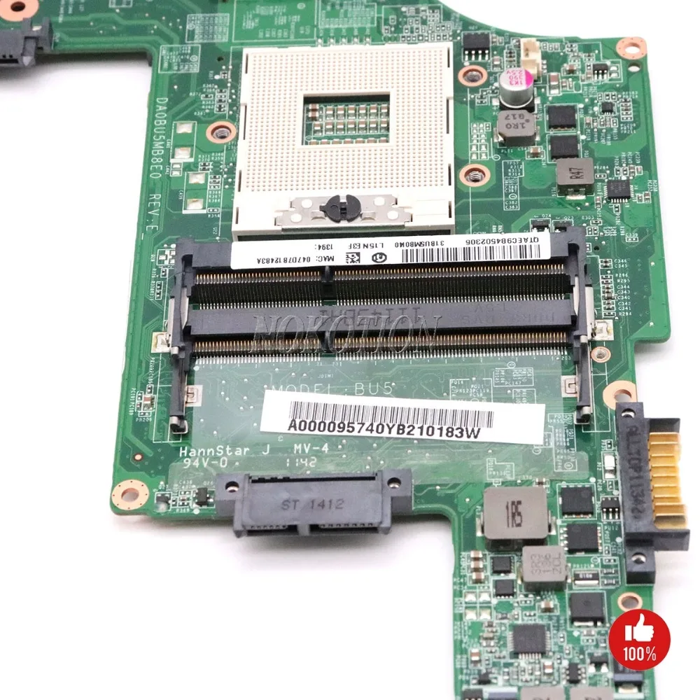 NOKOTION A000095740 DA0BU5MB8E0 для Toshiba Satellite L730 L735 материнская плата для ноутбука HM65 Материнская плата работает