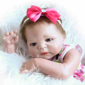 

57cm Full Body Silicone Reborn Baby Dolls Realist Fashion Dolls For Princess Children Birthday Gift Reborn Baby Dolls