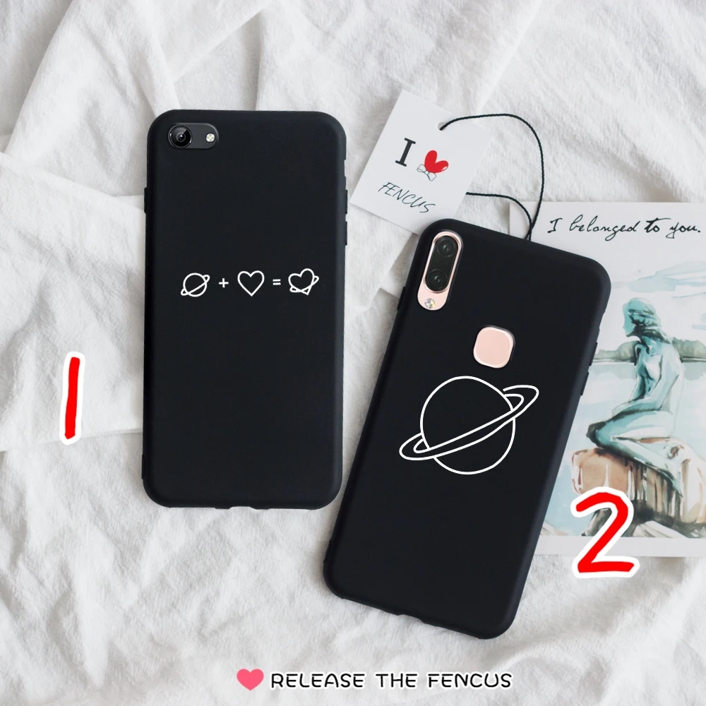 

FENCUS for Vivo V5 V5s V5 Lite Y66 Y67 Y69 V7 Plus Y51 Y53 Y55 Y55s Cover Phone cases Planet Space Soft Couple Luxury Case