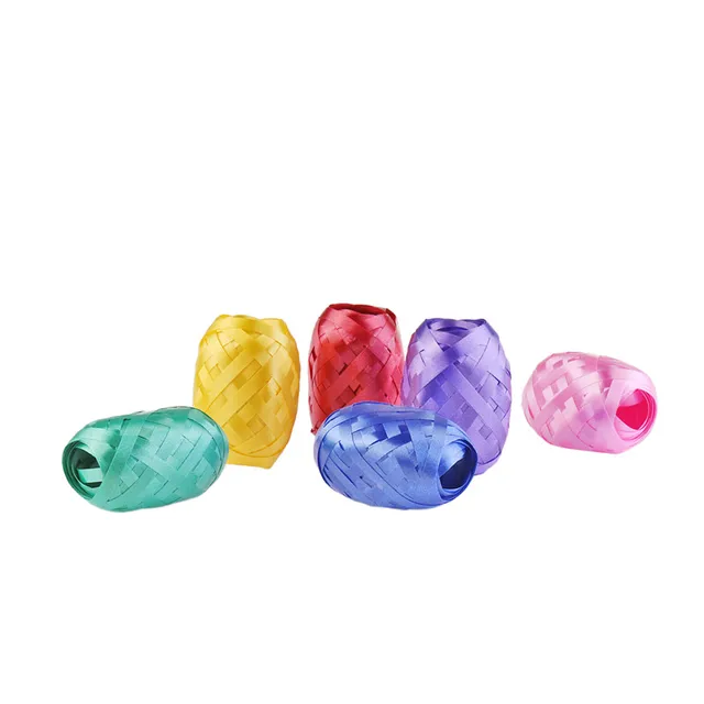 Pack of 6 Balloon Ribbon Fastener Gift String Package Ribbon Craft DIY Christmas Ribbons Gift Packing (Mixed Color)