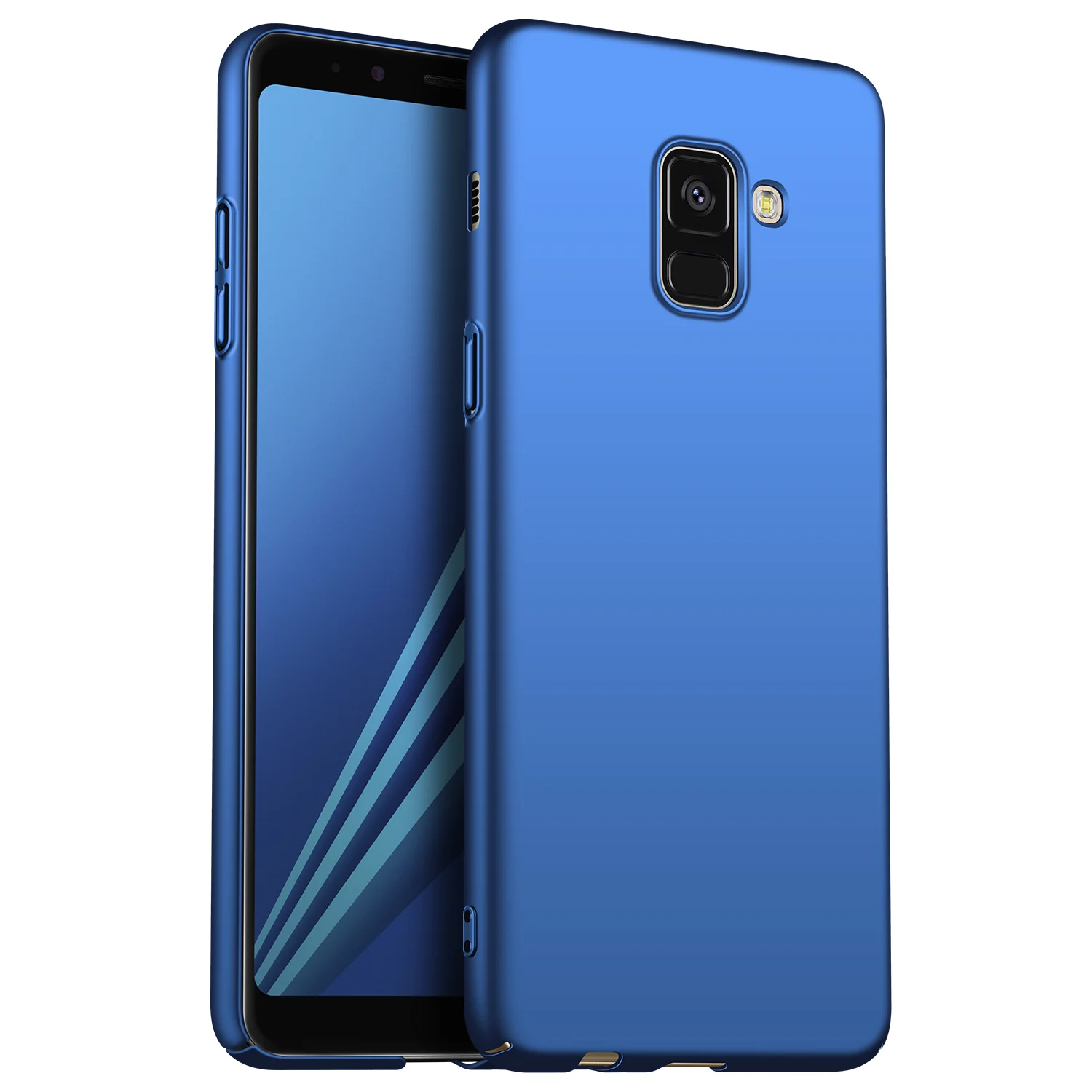 Для samsung Galaxy A8 A8Plus чехол Высокое качество Жесткий ПК Тонкий матовый защитный чехол для задней панели чехол s для samsung a8 plus - Цвет: blue