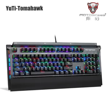 

Motospeed Gaming Mechanical Keyboard Gamer English Blue Switch RGB Backlight 104 Key Anti-Ghosting Keyboard For Computer PC