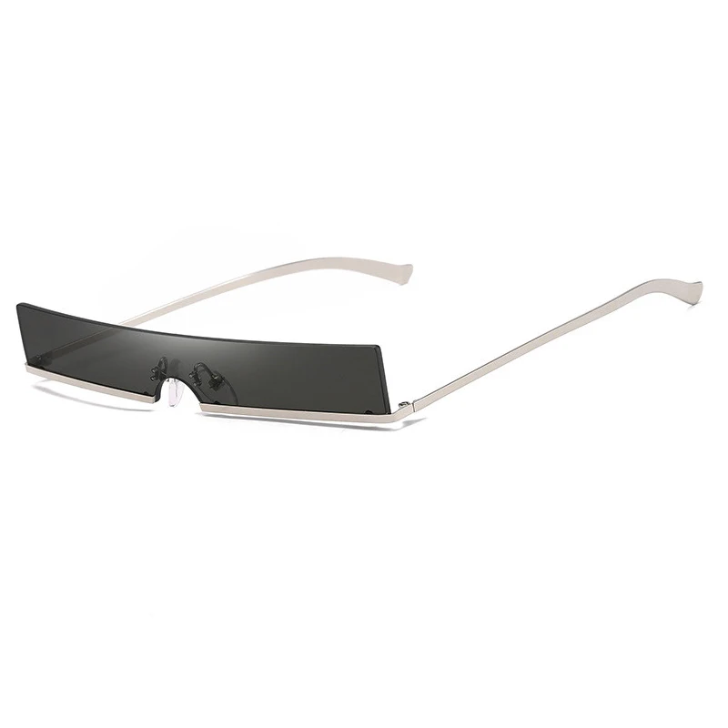 Новые Модные прямоугольные солнцезащитные очки для женщин мужские брендовые дизайнерские красные черные прозрачные линзы металлическая оправа солнцезащитные очки тренд подарок - Цвет линз: 1