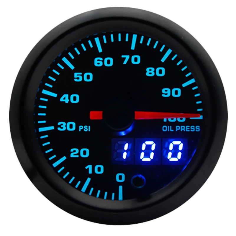Масляный Пресс ure 0 100 PSI измеритель аналоговый/цифровой двойного дисплея 7 цветов 2