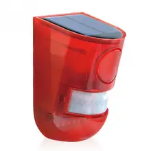 Новейший Солнечный сигнальный светильник 110db 6 светодиодный солнечный светильник водонепроницаемый Солнечный сигнальные огни звуковые сигнальные лампы с датчиком движения