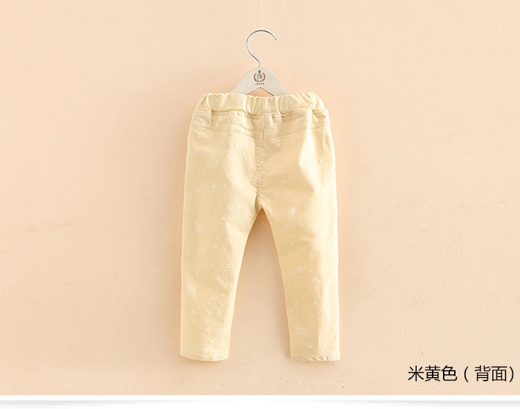 Коллекция года, весенне-осенние брюки для детей возрастом от От 3 до 12 лет, хлопковые Однотонные эластичные Капри с принтом со звездой, обтягивающие штаны для маленьких девочек