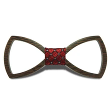 Mantieqingway модный галстук-бабочка ручной работы из дерева для женщин и мужчин галстук-бабочка узкий галстук для мужчин геометрический деревянный Свадебный галстук