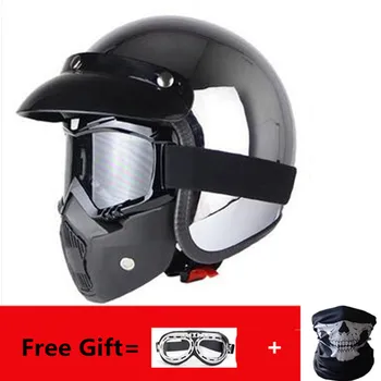 

NEW Retro Light Silver Glitter Open Face Helmet with sun brim