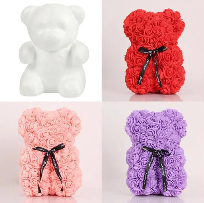 4 Size Creative Diy Gifts Bubble Rose Bear Diy Material Foam Plastic