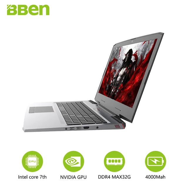 BBen-ordenador portátil G16, notebook DDR4, 16GB + 256GB, M.2 SSD + 1TB HDD, Intel i7-7700hq, cuatro núcleos, NVIDIA GTX1060, Windows 10, wifi