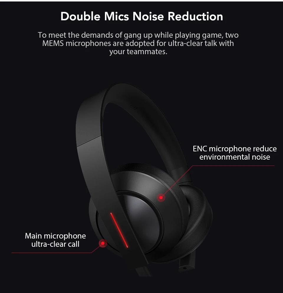 Xiaomi Gaming Headset 7.1 Surround Sound Grephene LED Headphone With Double Mic Noise Reduction Heavy Bass Stereo for PC (3)