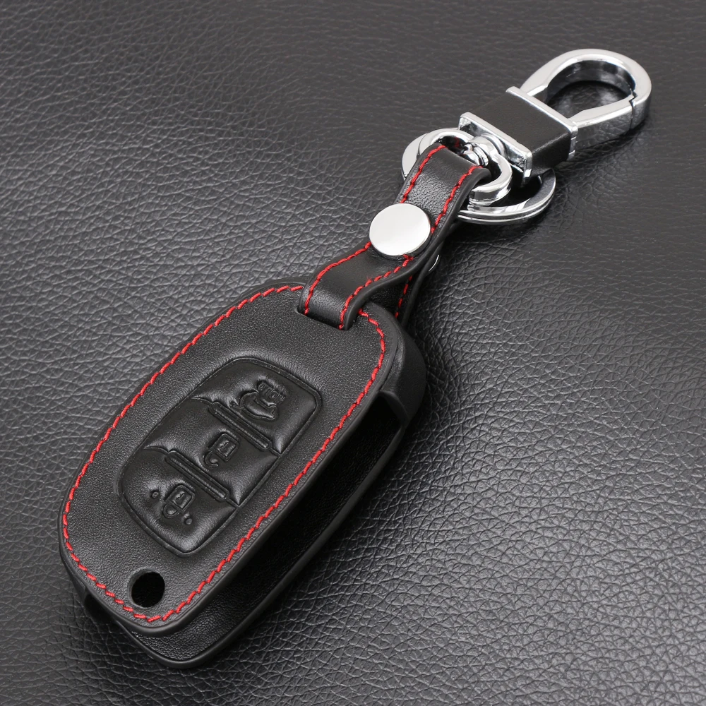 New ! Genuine leather car key cover for Hyundai Avante Porter Grandeur Sonata 8 Santafe i30 HB20 Solaris Verna ix25 ix45 Tucson