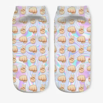 

RUNNING CHICK fist 3d digital printing socks boat socks invisible short socks
