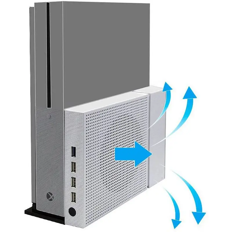 JYS Vertical Stand Cooling Fan and 4 Ports USB Hub for Xbox One S