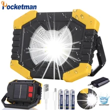 Солнечная энергия 180 градусов регулируемые портативные фонари встроенный аккумулятор светильник USB Перезаряжаемый поисковый светильник для кемпинга
