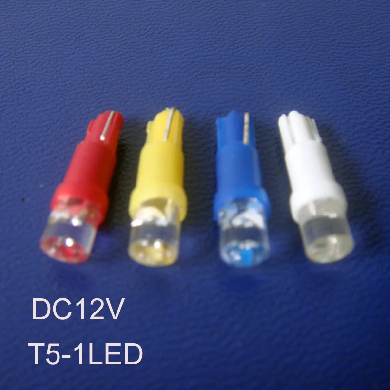

High quality T5 12V Auto led Instrument lights 12V T5 led car bulbs T5 led Dashboard Warning Indicator free shpping 10pcs/lot