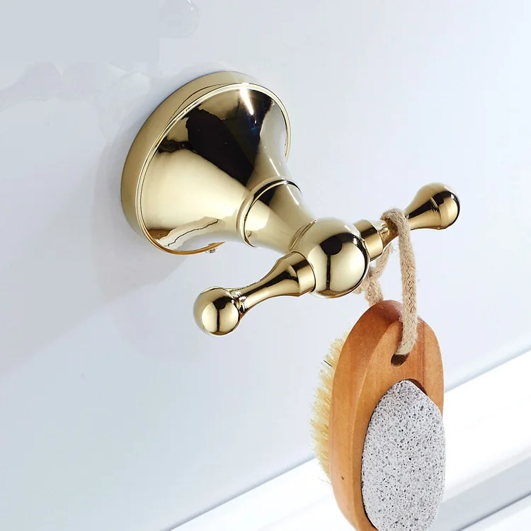 Gold coat hook with full copper plating G6812in Robe Hooks from Home
