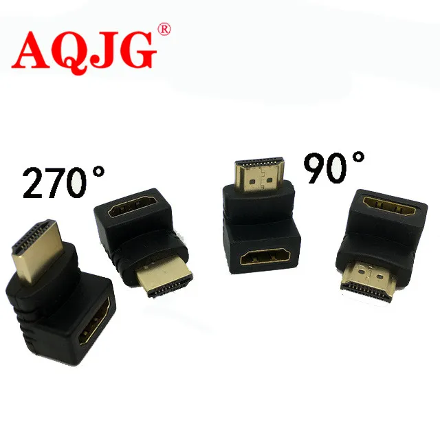 Переходник удлинитель HDMI штекер гнездо угол 270/90 градусов для HDTV 1080P адаптер Hdmi