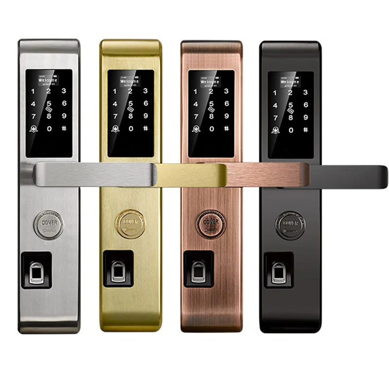 

Biometric Fingerprint Smart Door Lock Passcode Card Door lock With Doorbell Fingerprint Electronic Apartment Screen Locks New