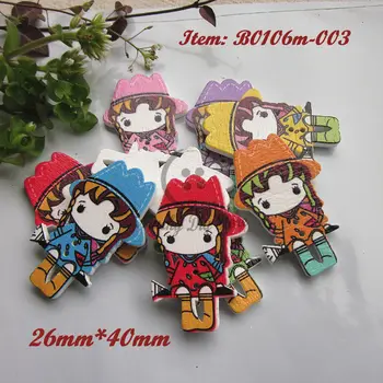 

100pcs mixed swing girls series scrapbooking buttons craft decorative accessories sewing material girl buttons 26mm*40mm