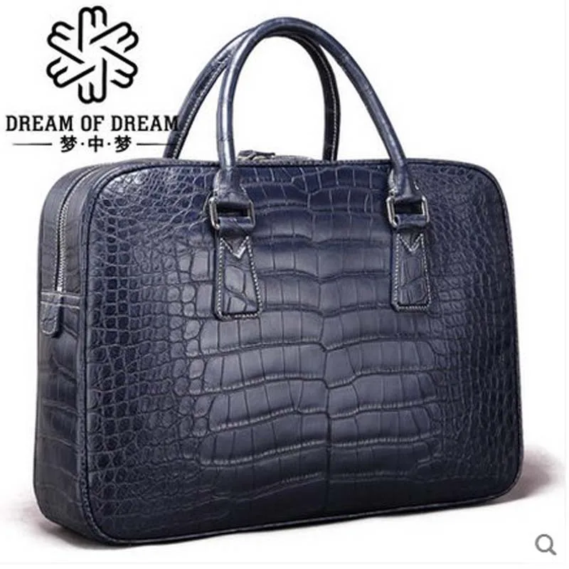 

mengzhongmeng imported crocodile men handbag fashion business popular men's computer bag crocodile leather men briefcase bag