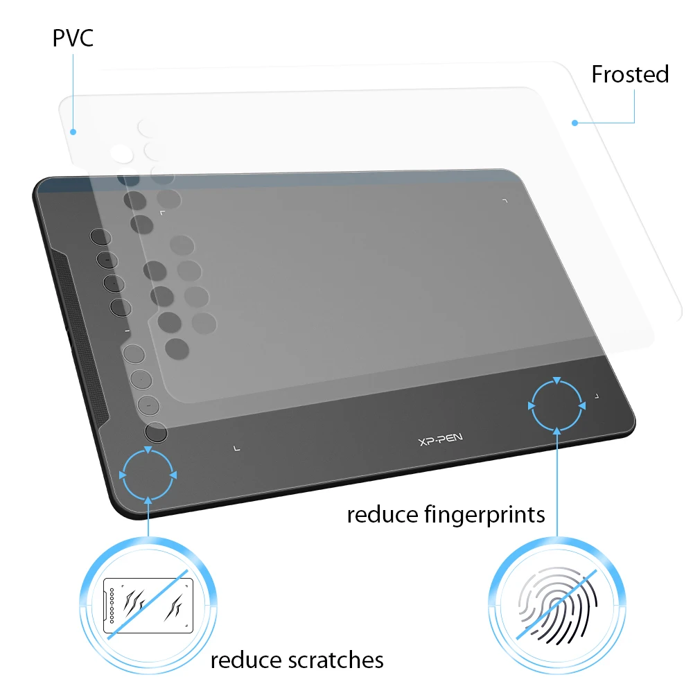 Beste XP Pen Transparante Grafische Tablet Beschermende Film voor Deco01 Grafische Tekening Tablet (2 stuks in 1 pakket)
