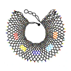 Индийское этническое Африканское ожерелье с разноцветными полимерными бусинами, египетское этническое колье на плече, колье, ожерелье, ювелирное изделие - Окраска металла: N-7118