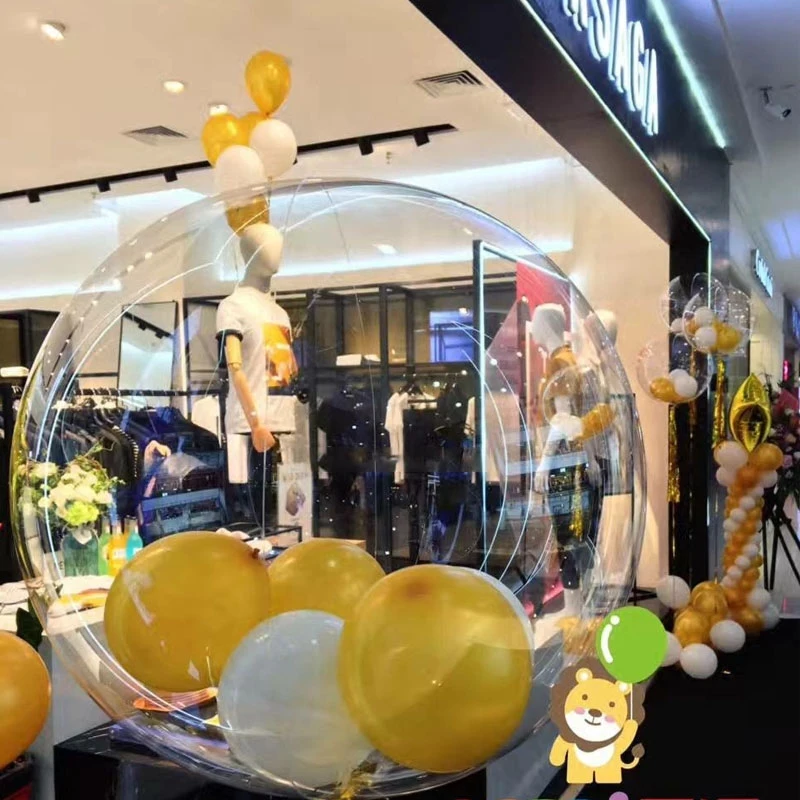 20 piezas 10/unids 18/24 pulgadas sin arrugas Bobo transparente claro PVC globo cumpleaños Boda boda fiesta decoración helio Globos inflables
