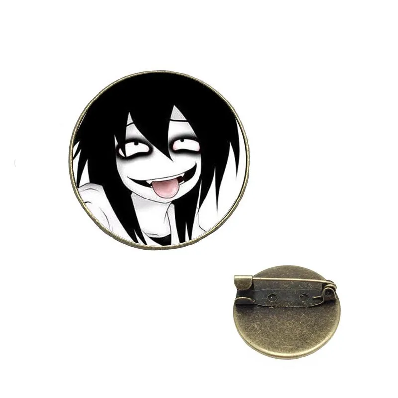 

1pcs Creepypasta Eyeless Jack Creepy Pasta Ticci Toby Cosplay Badge Brooch Pins Collection Badges for Backpacks Clothes