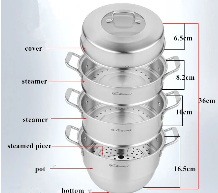 Высокое качество инструменты для приготовления пищи 9 шт. 18/10 набор посуды из нержавеющей стали здоровый Flypan+ 3 Пароварка+ горшок для супа