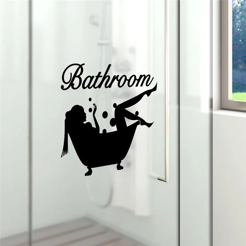 امرأة الاستحمام نمط الفينيل ملصقات للحمام دش رون الباب الديكور الإبداعية جداريات الفن Diy المنزل الشارات امرأة الاستحمام نمط الفينيل ملصقات للحمام دش رون الباب الديكور الإبداعية جداريات الفن Diy المنزل الشارات