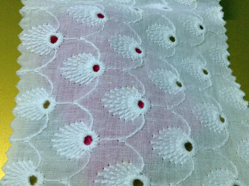 

high quality 100% cotton woven fabric with hollow-out embroidery peacock feather image,XERY2734