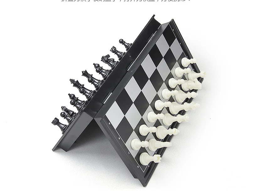 2018New шахматная игра Черный Белый штук складной магнитный складной доска современный набор Веселые Семейные настольные игры подарки