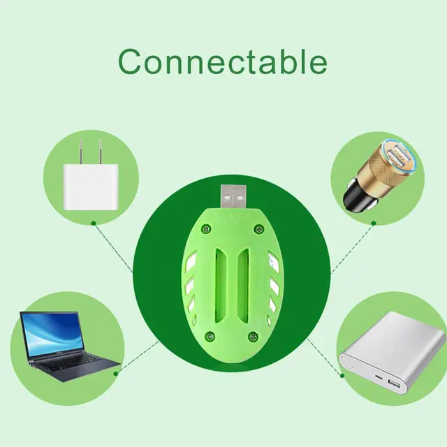 Portable Mosquito Killer Electric Mosquito Repeller Incense Heater USB Green+White Plastic Sleep Flies Control Home Supplies 5