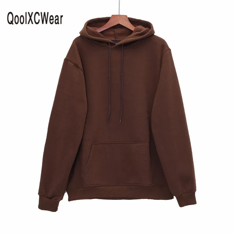 

fashion color hooides men's thick clothes winter sweatshirts men Hip Hop Streetwear solid fleece hoody man Clothing
