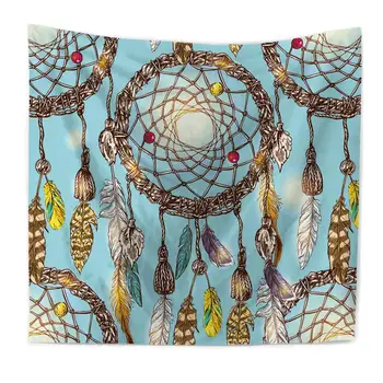 

Free Shipping 1pcs Dreamcatcher Tapestry Hippie Home Decor Wall Hanging Boho Home Tapestry Wall Sitting Blanket Tablecloth LL01