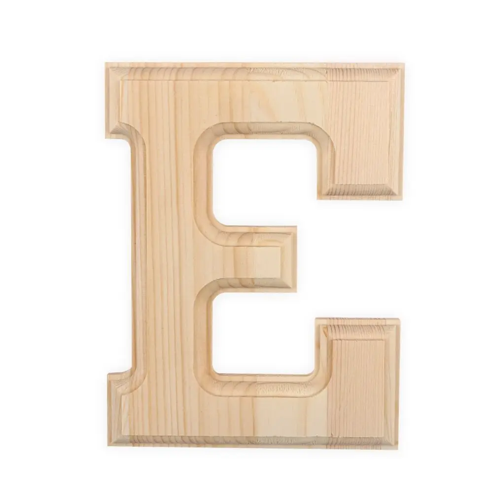 Wholesale 15cm High Wood Wooden Letters A To Z Alphabet Birthday Gift Bridal Wedding Party Home Decorations Freestaning Letter - Цвет: E