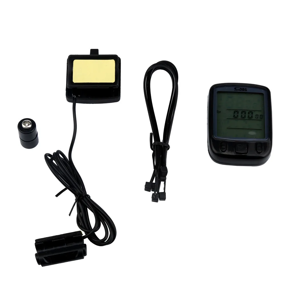 

Digital Speedometer Odometer LCD Waterproof Bike Bicycle Cycling Computer Speedo Lightweight durable Green Backlight black#070