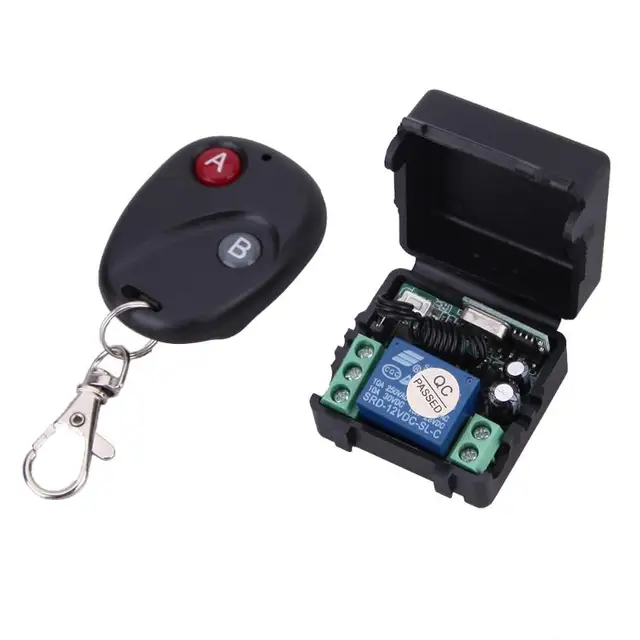 Wireless Remote Control Switch DC12V 10A 433MHz Transmitter Receiver Widely use in house/mall electromobile/cars/motorcycle