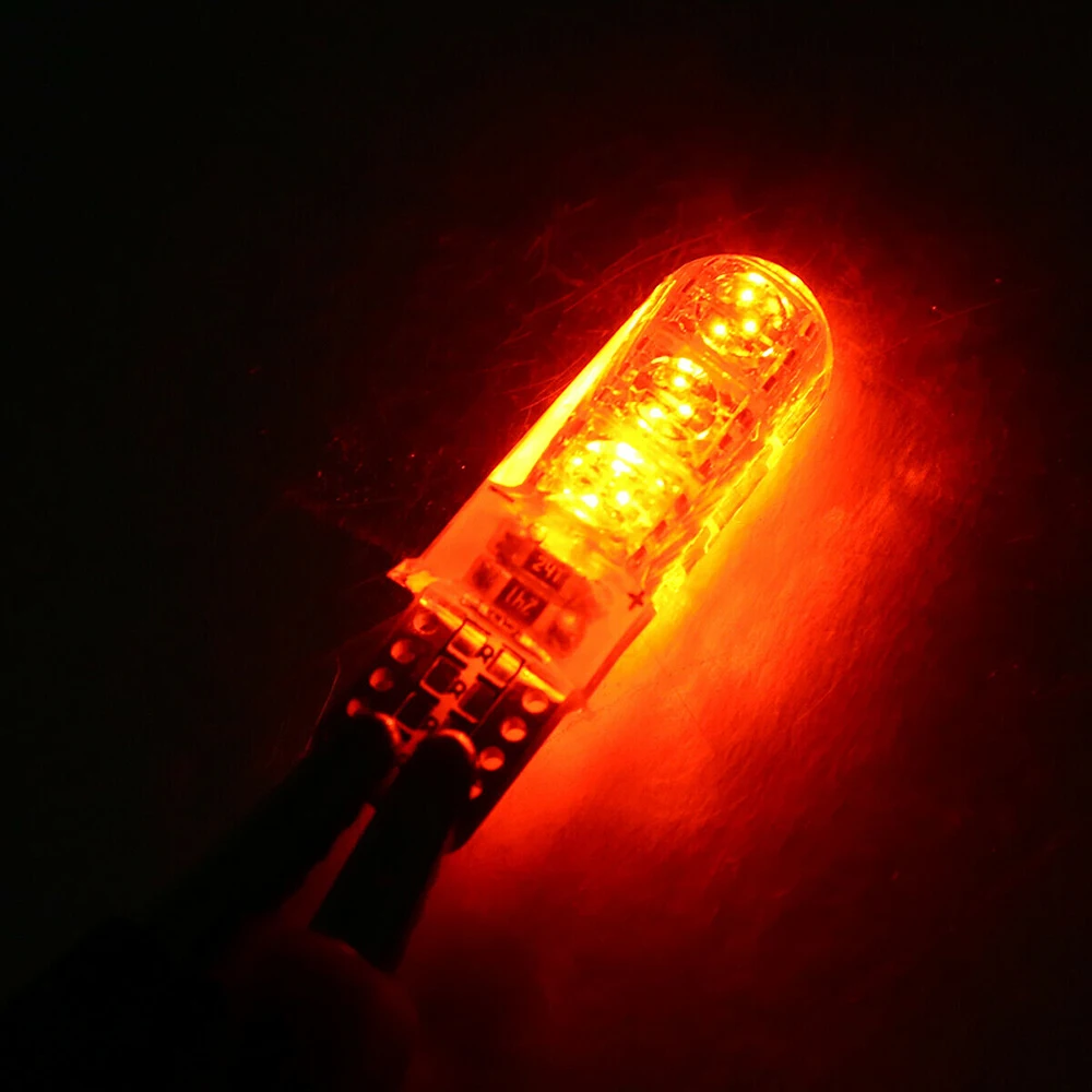 

Signal Light Trunk Lamp 12V Yellow 6000K High Temperature Resistant Silicone 10x W5W LED T10 5050 LED Bulb Car Turn Signal Light