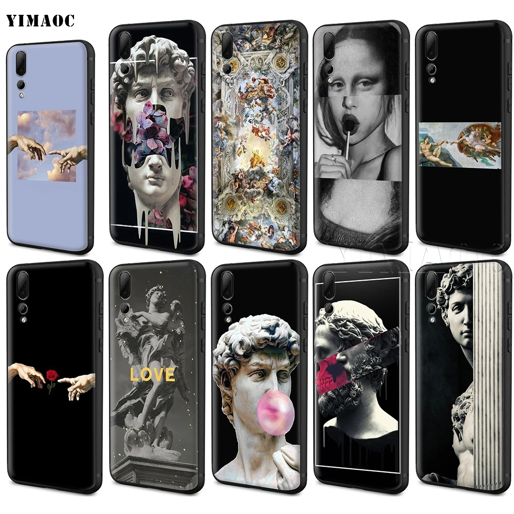 

YIMAOC Michelangelo Art Statue Aesthetic Silicone Case for Huawei Mate 10 P8 P9 P10 P20 Lite Pro P Y7 Y9 Smart Mini 2017 2018