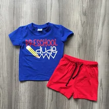 Одежда для маленьких мальчиков back to school бутик back to school Одежда для мальчиков дошкольного возраста рубашка Dude красный Штаны