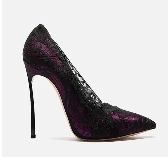 Cils Avec Pointu Bout Chaussures Haut 2 Florale Mariée De Talons 1 3 color Ue Sexy Pompes Métallique 4 color Femmes 43 Color Couverts Dames Stiletto Satin color Dentelle tzqnxA8w
