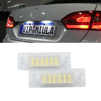 

2 pcs LED car tail number plate light For Passat 5D Jetta Syncro Golf Plus Touran Caddy license plate light auto accessory