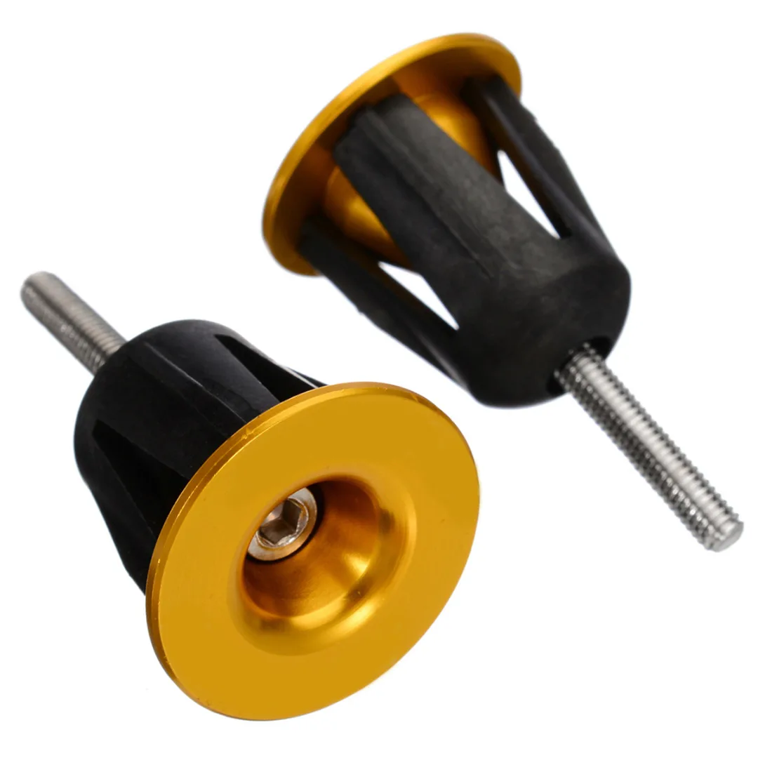 1 Pair Bicycle Handlebar Grip Caps MTB Road Bike Bicycle Aluminum alloy Handlebar Grips Bar End Caps Plug Bike Parts