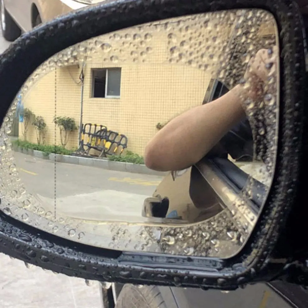 

2Pcs 14.4x9.7cm Car Rearview Mirror Waterproof Membrane Clear Anti Fog Film Car Bus Screen Protector