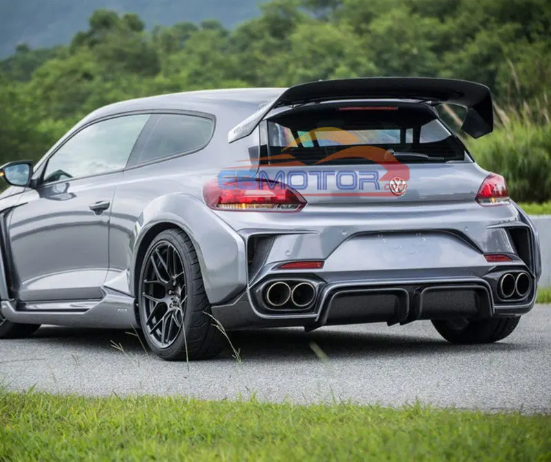 Real Carbon Fiber AS Style Rear Spoiler Trunk Wing 1pair For Volkswagen Scirocco 2009-2013 10