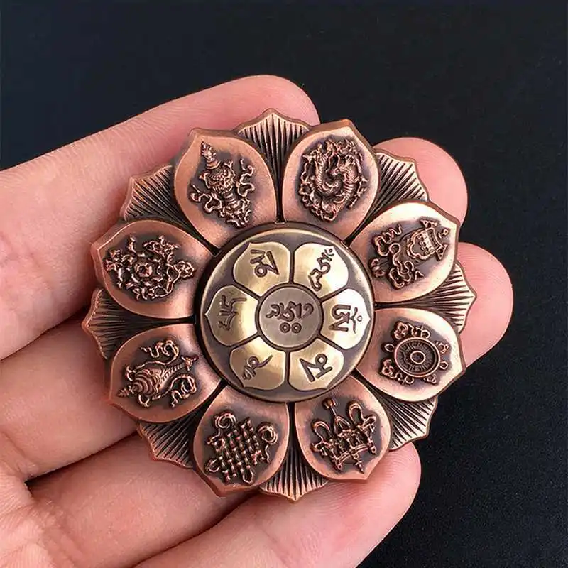 2019 R188 буддистский Лотос Непоседа счетчик палец руки игрушка Handspinner металлический