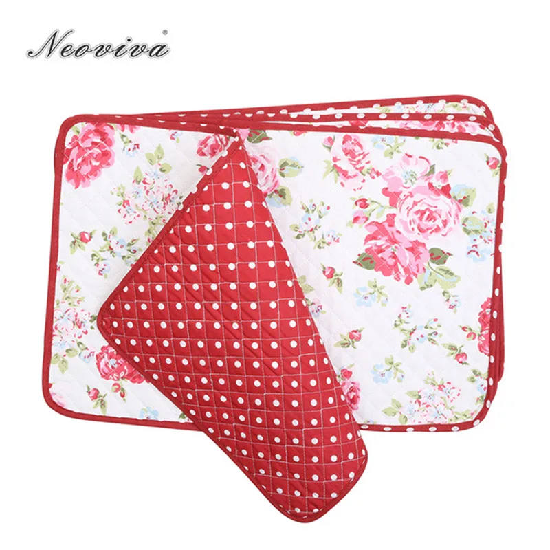 Neoviva Cotton Fabric Quilting Placemats for Dining Room ...
