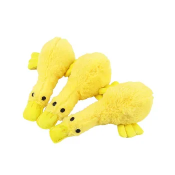 

2019 New Design Large Yellow Duck Dog Toy Squeaky Toy plush Dog Toys Pet Supplies toys dogs accessoires chien
